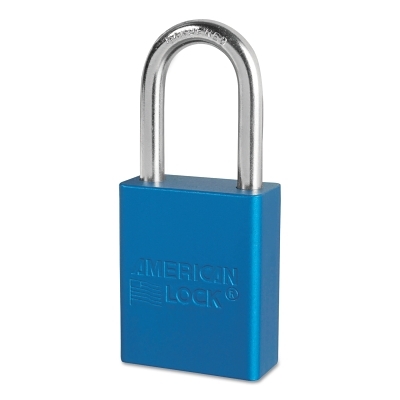 BLUE 5 PIN ALUMINUM PADLOCK KEYED DIFFE